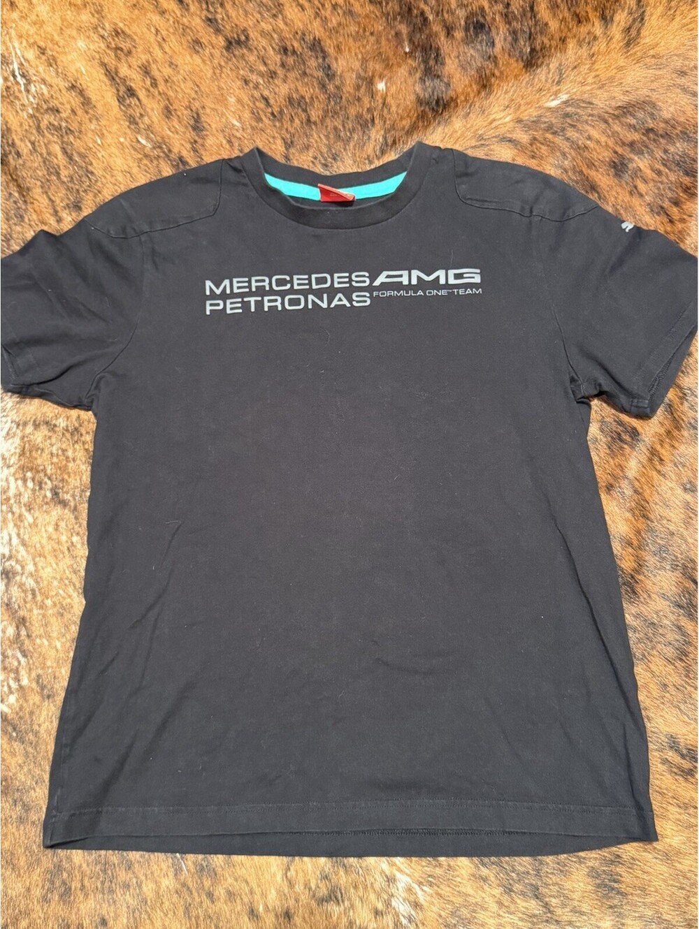 Puma Mercedes AMG Petronas Motorsport Logo Men's T-Shirt  Black Medium